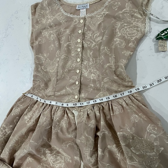 Sea Tan and Cream Buttoned Midi Sundress - Picture 12 of 15